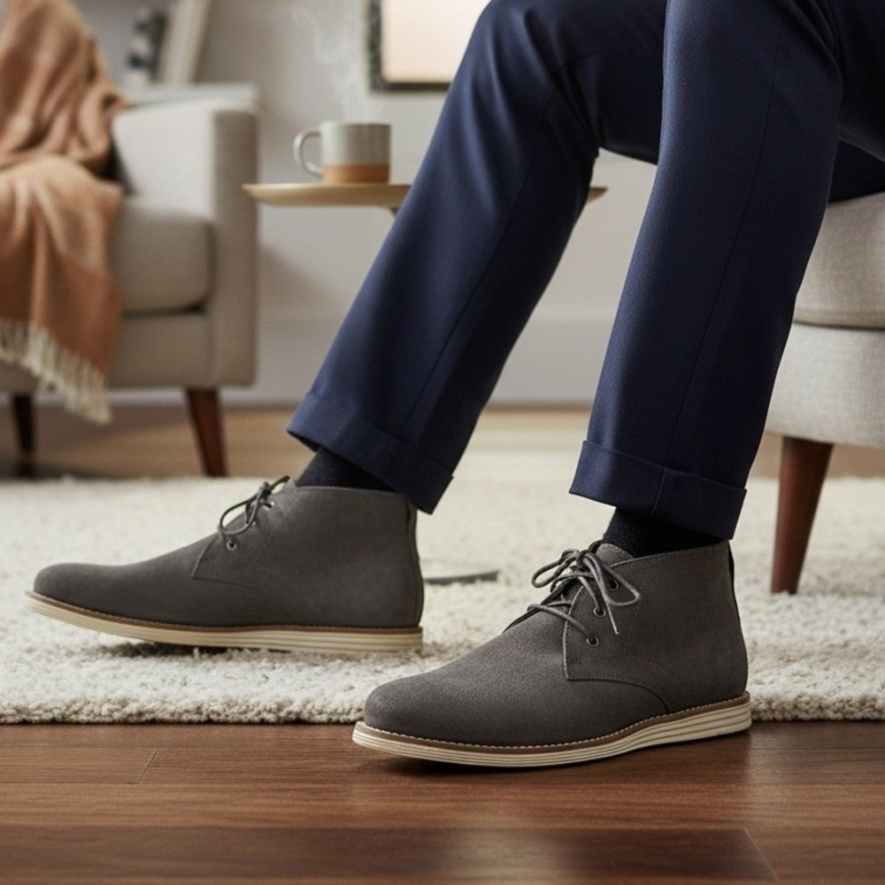 Windsor Smith Mens Bullflash Grey Suede Chukka Boots Size‎ 9